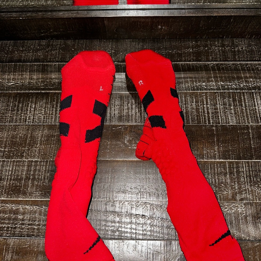 Red and Black Nike Men's Athletic Socks